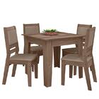 Mesa De Jantar Genebra 90x90 Com 4 Cadeiras - Pr Móveis