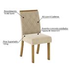 Mesa De Jantar Ghala 160cm 6 Cadeiras Vita - Nature/off Whit