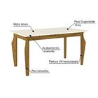 Mesa De Jantar Ghala 160cm 6 Cadeiras Vita - Nature/off Whit