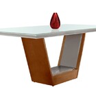 Mesa De Jantar Gracia Retangular Com Tampo Coverglass 160x90c