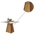 Mesa De Jantar Gris Com Tampo Chanfrado 90x90 Carvalho Europe