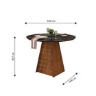 Mesa De Jantar Gris Tampo Redondo 1035 X 1035mm Chanfrado 25m