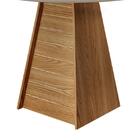 Mesa De Jantar Gris Tampo Redondo Chanfrado Com Vidro 103x103