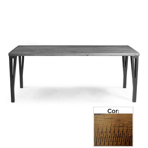 Mesa De Jantar Groove Renar Retangular 220 Cm X 100 Cm Madeir