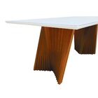 Mesa De Jantar Gus 200x100cm Tampo Mdf Laqueado Com Vidro - A