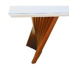 Mesa De Jantar Gus 200x100cm Tampo Mdf Laqueado Com Vidro - A