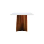 Mesa De Jantar Gus 200x100cm Tampo Mdf Laqueado Com Vidro - A