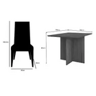 Mesa De Jantar Helo 90x90cm Em Veludo Com 4 Cadeiras Californ