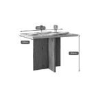 Mesa De Jantar Hera Tampo Chanfrado Com Vidro 108,5 Cm X 90 C