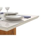Mesa De Jantar Hera Tampo Chanfrado Com Vidro 108,5 Cm X 90 C