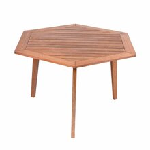 Mesa De Jantar Hexazonal 125,5cm X 75cm Ecograndis Jardim Jat