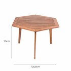 Mesa De Jantar Hexazonal 125,5cm X 75cm Ecograndis Jardim Jat