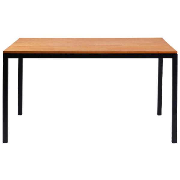 Mesa De Jantar I06 Madeira Taeda 120x76 Cm Aço Preto Dmobilia