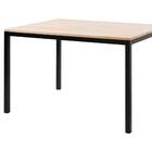 Mesa De Jantar I06 Madeira Taeda 120x76 Cm Aço Preto Dmobilia