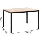 Mesa De Jantar I06 Madeira Taeda 120x76 Cm Aço Preto Dmobilia