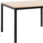 Mesa De Jantar I06 Madeira Taeda 120x76 Cm Aço Preto Dmobilia