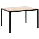 Mesa De Jantar I06 Madeira Taeda 120x76 Cm Aço Preto Dmobilia