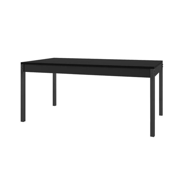 Mesa De Jantar Industrial 160 Cm Em Aço - Preto