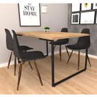 Mesa De Jantar Industrial Aço Tampo Em Bp Porto Espresso Móve