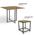 Mesa De Jantar Industrial Com 4 Bancos - Freijó/preto