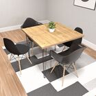 Mesa de Jantar Industrial Quadrada Antiqua 90x90 Cm Pés De Fe