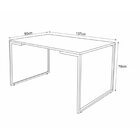 Mesa De Jantar Industrial Retangular 137x90cm Base Branco
