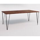 Mesa De Jantar Industrial Retangular Clips 135x75 Marrom