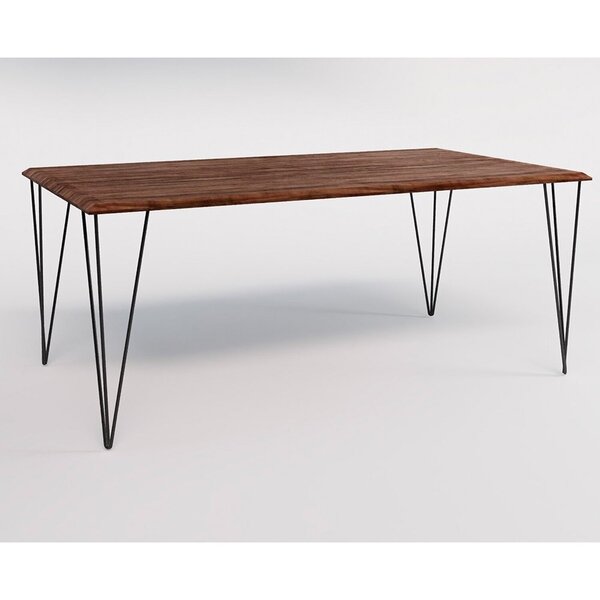 Mesa De Jantar Industrial Retangular Clips 135x75 Marrom