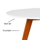 Mesa De Jantar Inês Redonda 100 Cm 4 Lugares Branca - Melhor