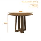 Mesa De Jantar Isabela 100x100 Tampo Madeirado Com 4 Cadeiras