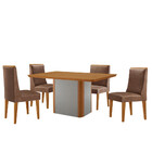 Mesa De Jantar Isadora 120cm Tampo Canto Copo Mdf Laminado Co