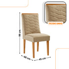 Mesa De Jantar Isadora 120cm Tampo Canto Copo Mdf Vidro Com 4