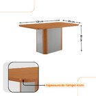 Mesa De Jantar Isadora 120cm Tampo Mdf Laminado Com 4 Cadeira