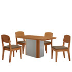 Mesa De Jantar Isadora 120cm Tampo Mdf Laminado Com 4 Cadeira