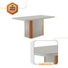Mesa De Jantar Isadora 120cm Tampo Mdf Vidro Com 4 Cadeiras C