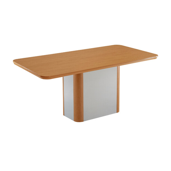 Mesa De Jantar Isadora 180cm Tampo Mdf Canto Copo Moderna Mob