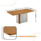 Mesa De Jantar Isadora 180cm Tampo Mdf Laminado Com 6 Cadeira