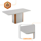 Mesa De Jantar Isadora 180cm Tampo Mdf Vidro Com 6 Cadeiras C