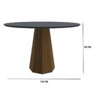 Mesa De Jantar Isis 120x120 Com 4 Cadeiras Veneza Linho Imbui