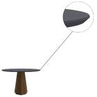 Mesa De Jantar Isis 120x120 Com 4 Cadeiras Veneza Linho Imbui