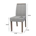 Mesa De Jantar Isis 120x120 Com 4 Cadeiras Veneza Linho Imbui