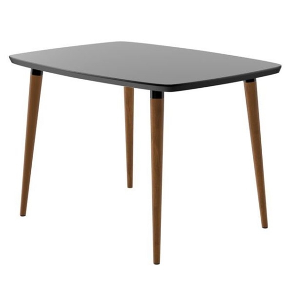 Mesa De Jantar Jade 4 Lugares Black Com Vidro - Rv Móveis