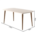 Mesa De Jantar Jade 6 Lugares Off White Com Vidro - Rv Móveis