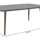 Mesa De Jantar Jade Com 6 Cadeiras Diamante Pés Palito Cinza