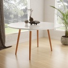 Mesa De Jantar Jade Redonda 90cm Tampo Vidro Off Pés Palito