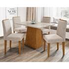 Mesa De Jantar Jasmin 120x80 Com 4 Cadeiras Ana - Pr Móveis