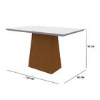 Mesa De Jantar Jasmin 120x80 Com 4 Cadeiras Caroline Linho Yp