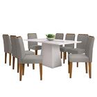 Mesa De Jantar Jasmin 180x90 Com 8 Cadeiras Ana - Pr Móveis