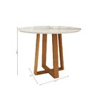 Mesa De Jantar Kappesberg Em Madeira Maciça Com Tampo De Vidr