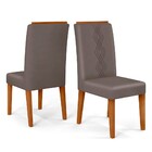 Mesa De Jantar Kiara 160cm Com 6 Cadeiras Yasmin D04 Freijó/p